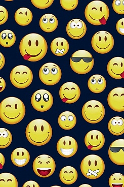 Бумага упаковочная Stewo Smiley, 0.7 x 2 м, черная