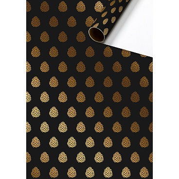 Бумага упаковочная для подарков рулон Stewo Saga, 0.7 x 1.5 м, черный
